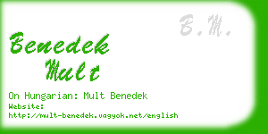 benedek mult business card